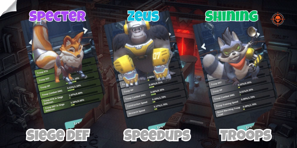 Specter & Zeus Pets have Key Buffs