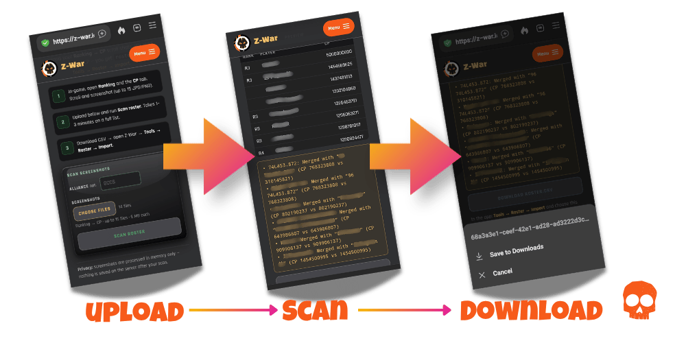 DWS OCR Player roster scan tool
