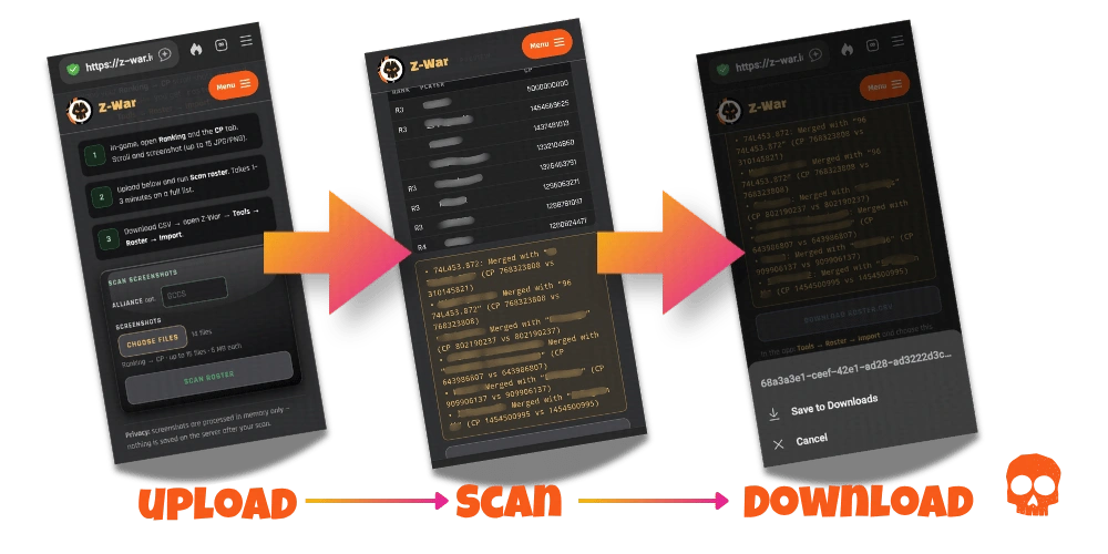 DWS OCR Player roster scan tool
