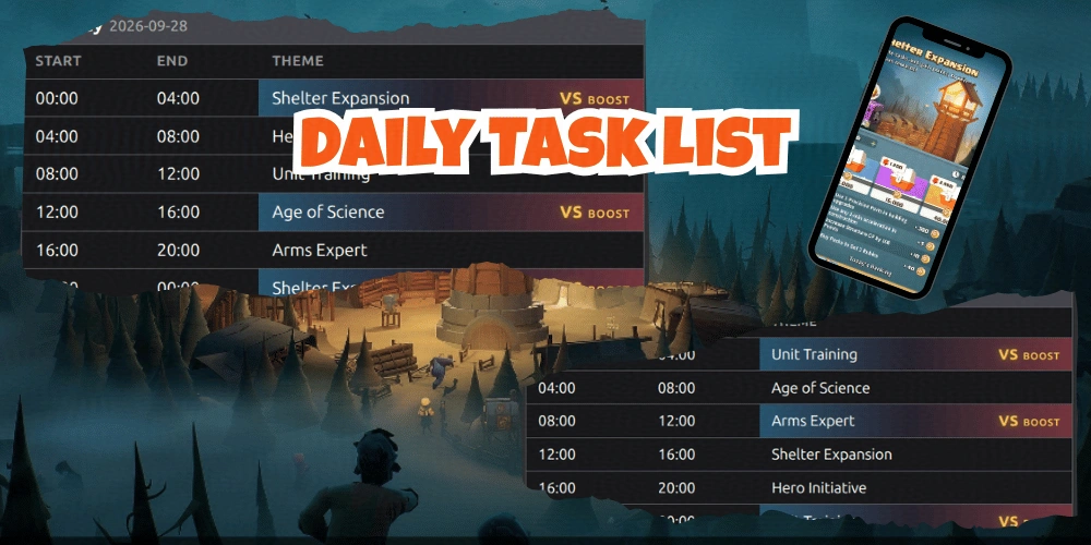 Survivor Prep daily task list on https://z-war.icu/alliance-duel/