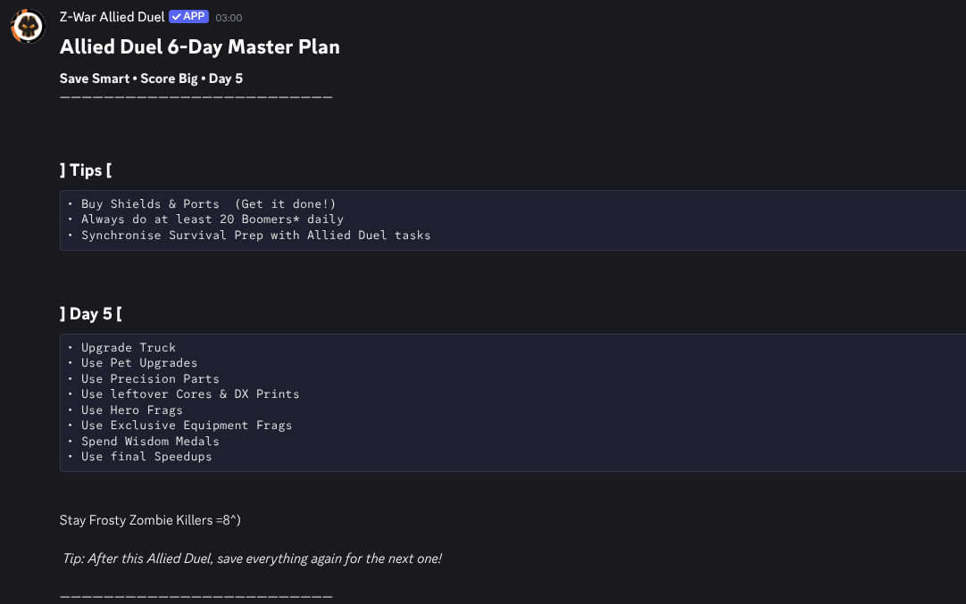 allied duel discord app auto posting