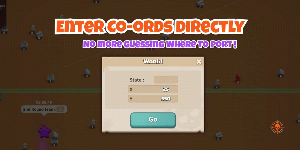 Easy port coords entry