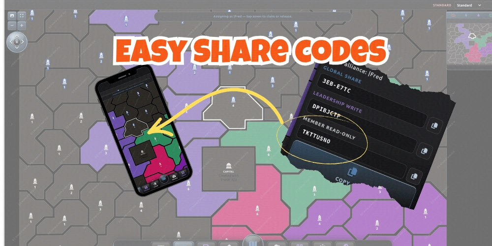 Map Share codes